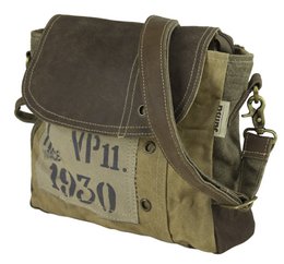 Sunsa Damen Messenger Tasche. Kurier Form Umhängetasche. Schultertasche in Vintage Stil. Handtasche aus Canvas ( Segeltuch). Große Crossbody Bag für Frauen.