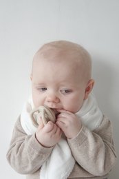 Silikone babyfoder - Oyster Beige