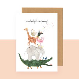 Postkarte - ein verrückter Geburtstag