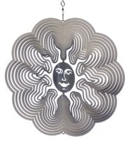 Spin Art Stainless Steel Wind Spinner Sun, 060SU108, Ø15cm, Silver-coloured