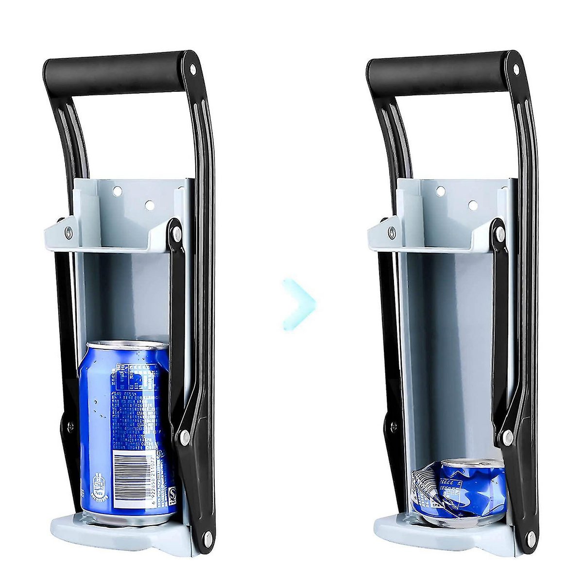 Wall-mounted Smasher for Cans and Bottles (Grey)