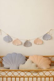"Blue Pearl" Velvet Shell Pude
