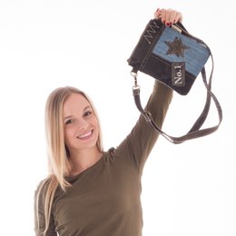 Sac bandoulière femme Sunsa. Sac à bandoulière style vintage. Sac à main en toile. petit sac à bandoulière pour femme. insigne étoile