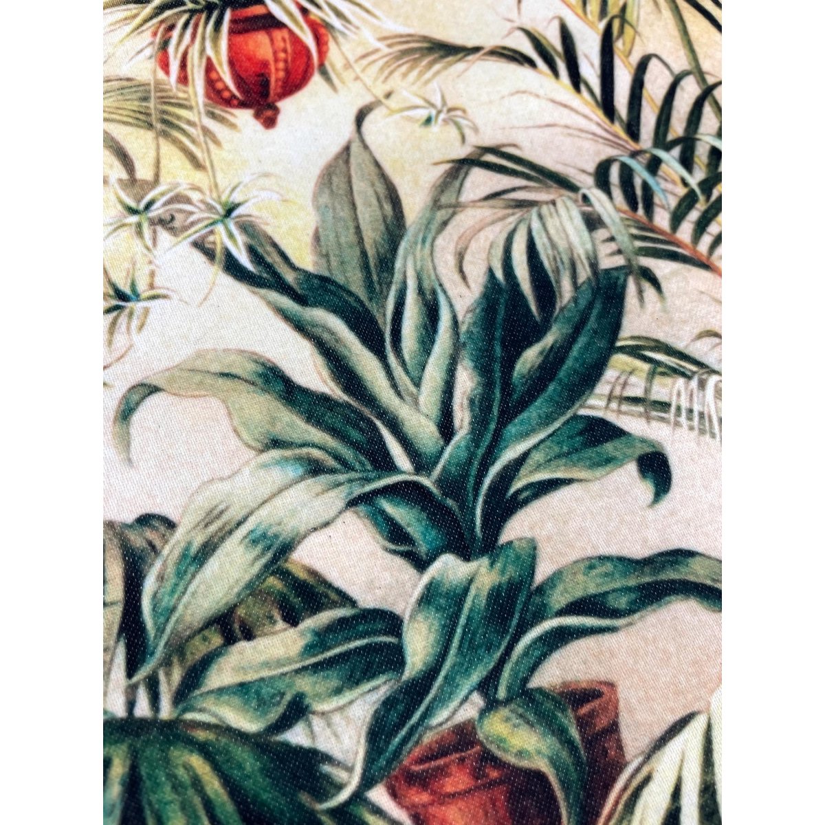 Antieke Victoriaanse botanische sierkussenhoes tropische kas | VIN007