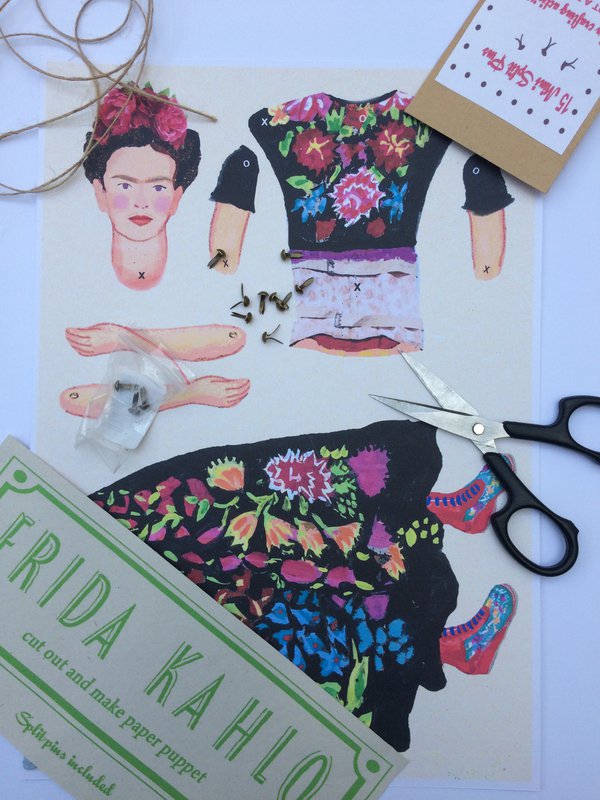 Frida Recortar y hacer títeres