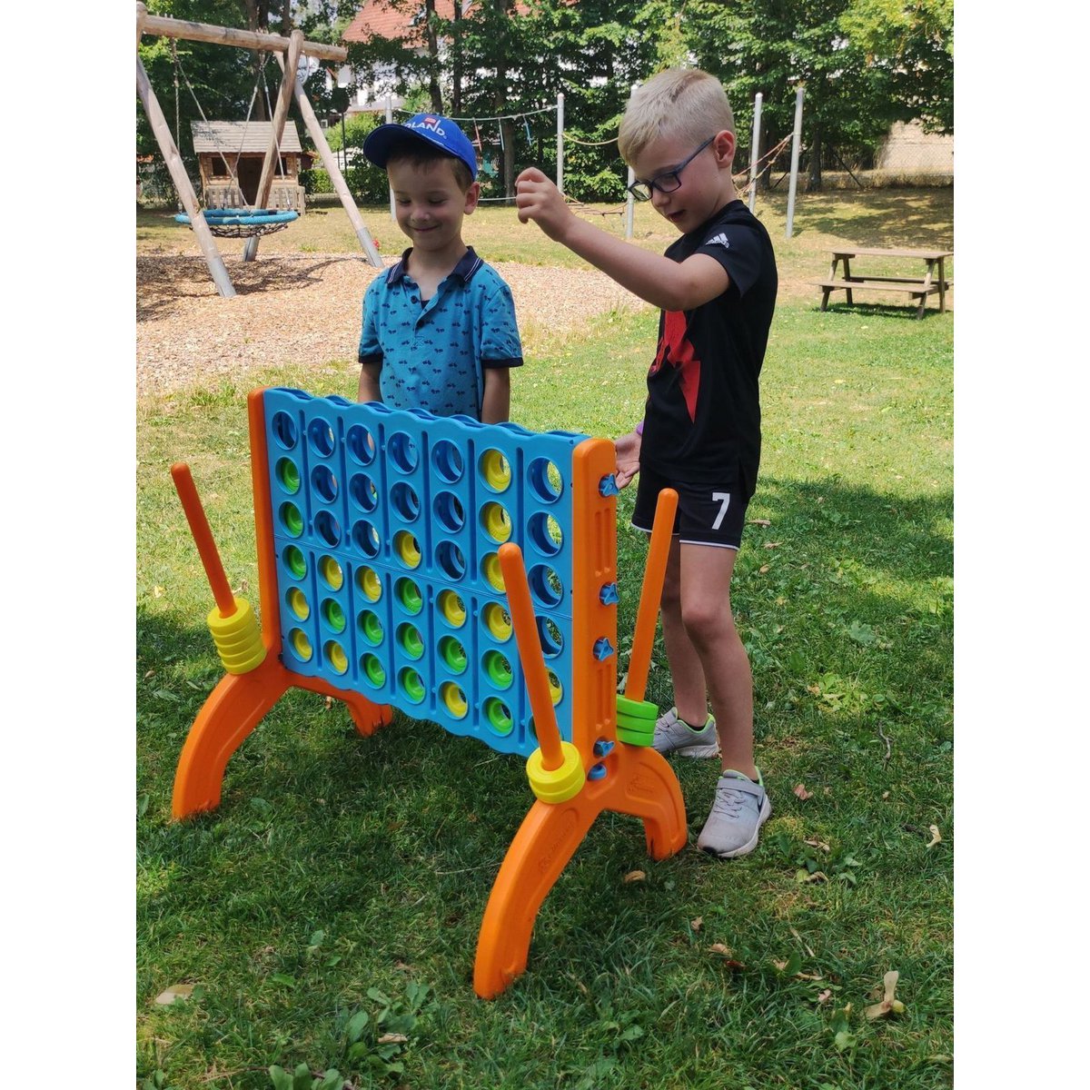Jeu d'extérieur XL 4 en ligne, environ 73 x 49 x 72,5 cm