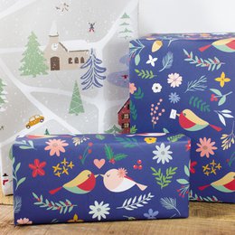 Wrapping paper winter scenery