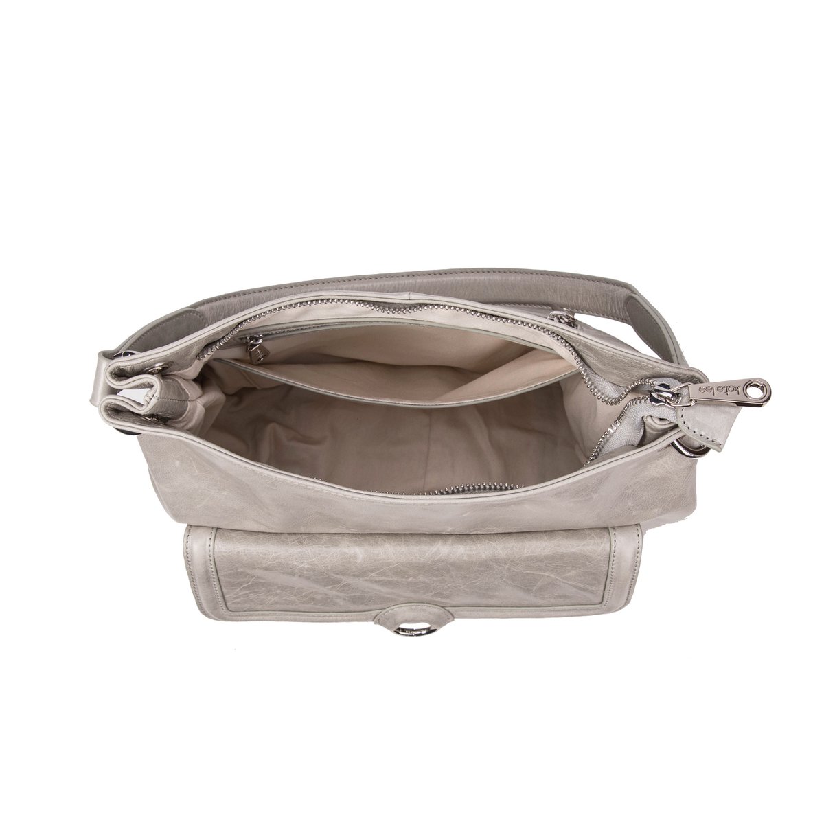 Sack in Cuir Hobo Ully Perle