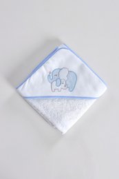 Elephant Family Embroidered Baby Towel 80cm x 80cm
