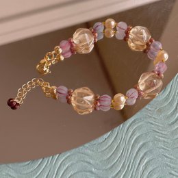 Déclaration de bracelet de perles de cristal hexagonales, extension plaquée or de bijoux élégants
