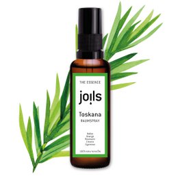 A 50ml room spray from the TOSKANA collection, featuring a fresh and natural scent with notes of green leaves and herbs.