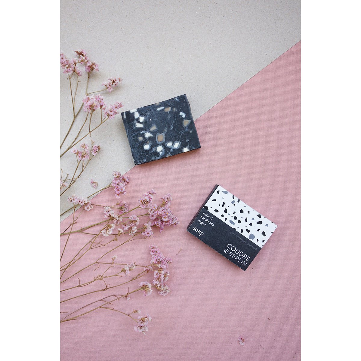 Handmade soap bar charcoal