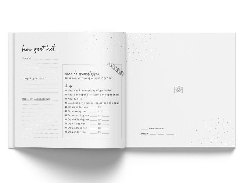 Fyllbooks Libro per bambini Il mio primo anno - Lino Beige