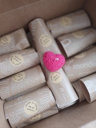Świece tealight z wosku pszczelego w kształcie serca - kolor różowy