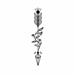 Sioou tijdelijke tattoo - De Boheemse pijl x5