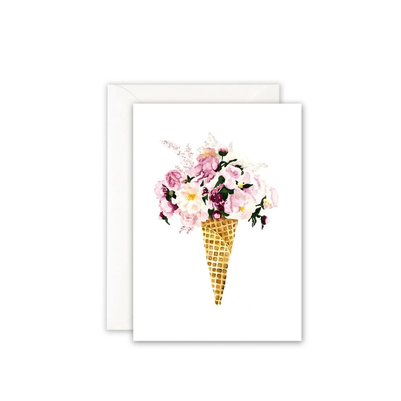 Wenskaart Bloemkegel