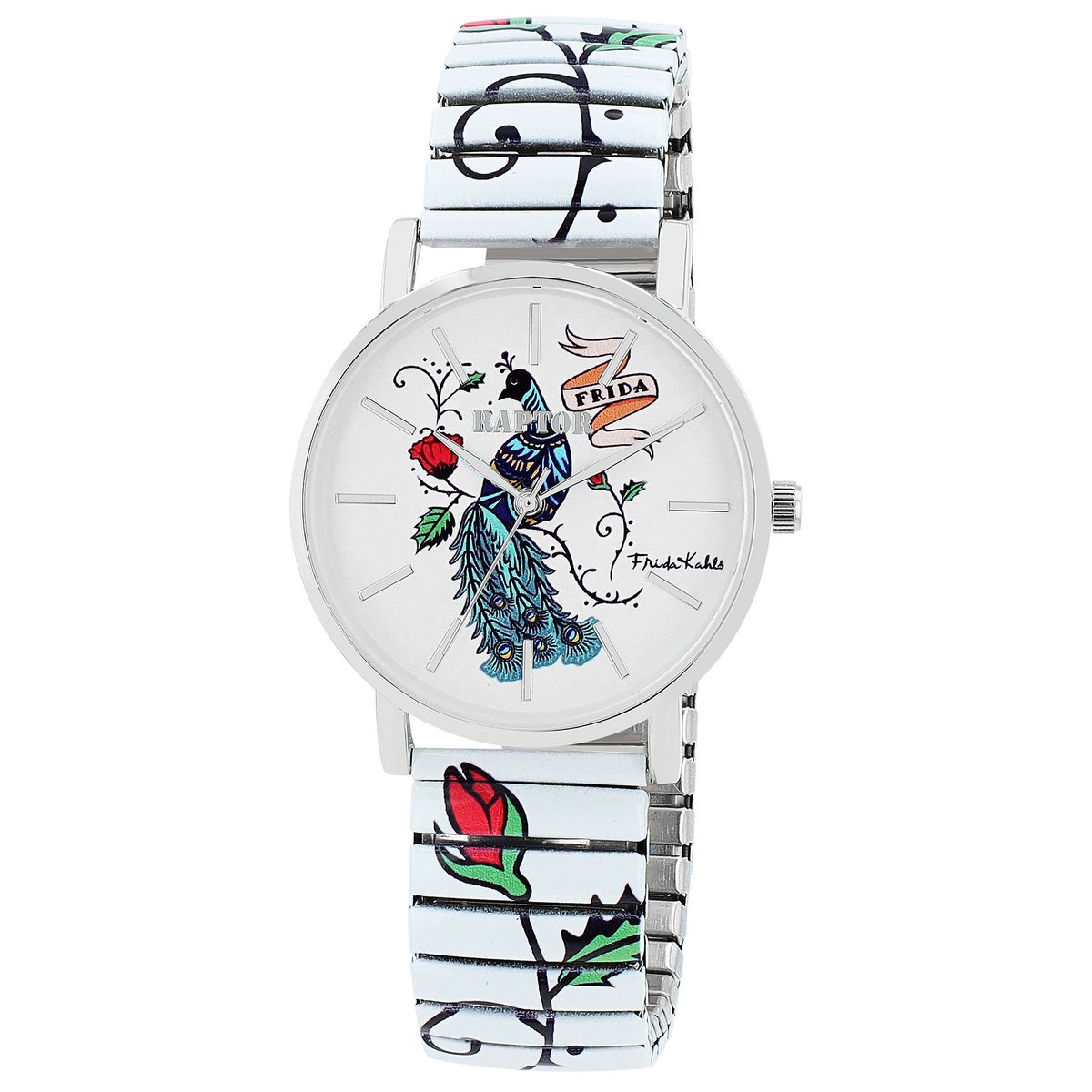 Raptor damespolshorloge "Frida Kahlo Edition" met trekkoord