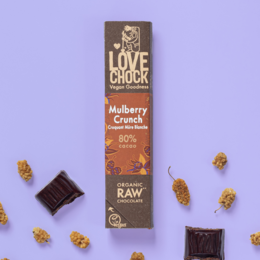 Cioccolato 80% con gelsi - Biologico, crudo, vegetale e sostenibile