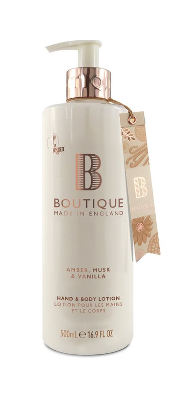 Loción boutique de ámbar, almizcle y vainilla 500ml