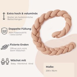 Cama serpiente trenzada gofre suave caramelo XL