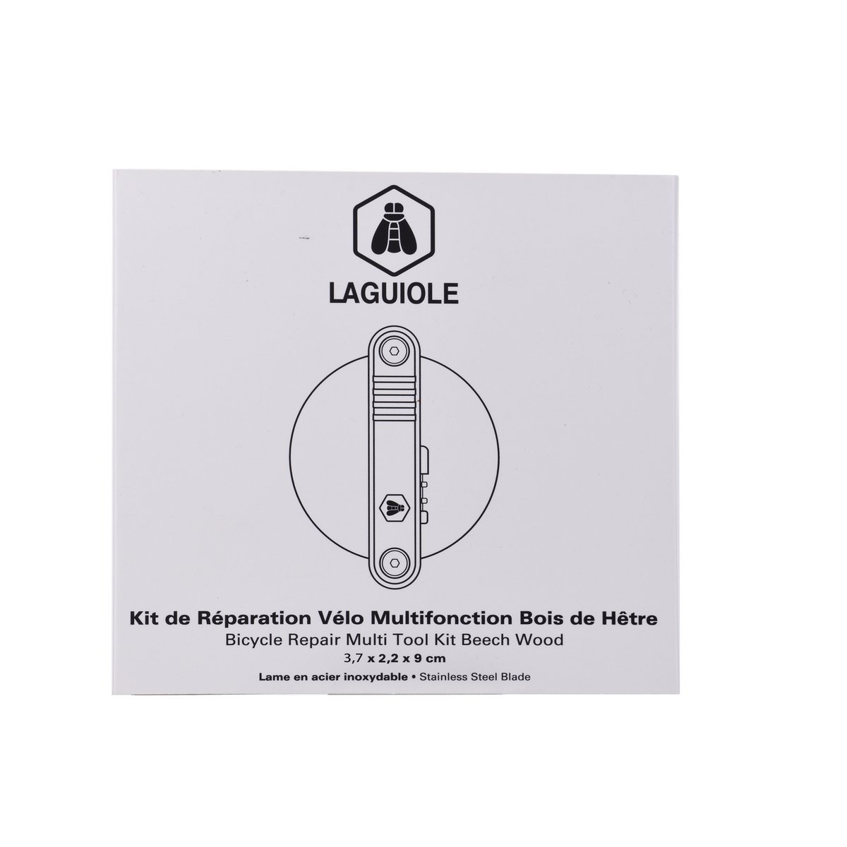 Kit di riparazione Laguiole per bicicletta multifunzione in legno di faggio