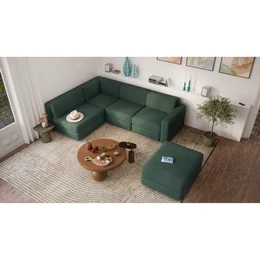 4-Seater Corner Modular Sofa GRACIA - Green
