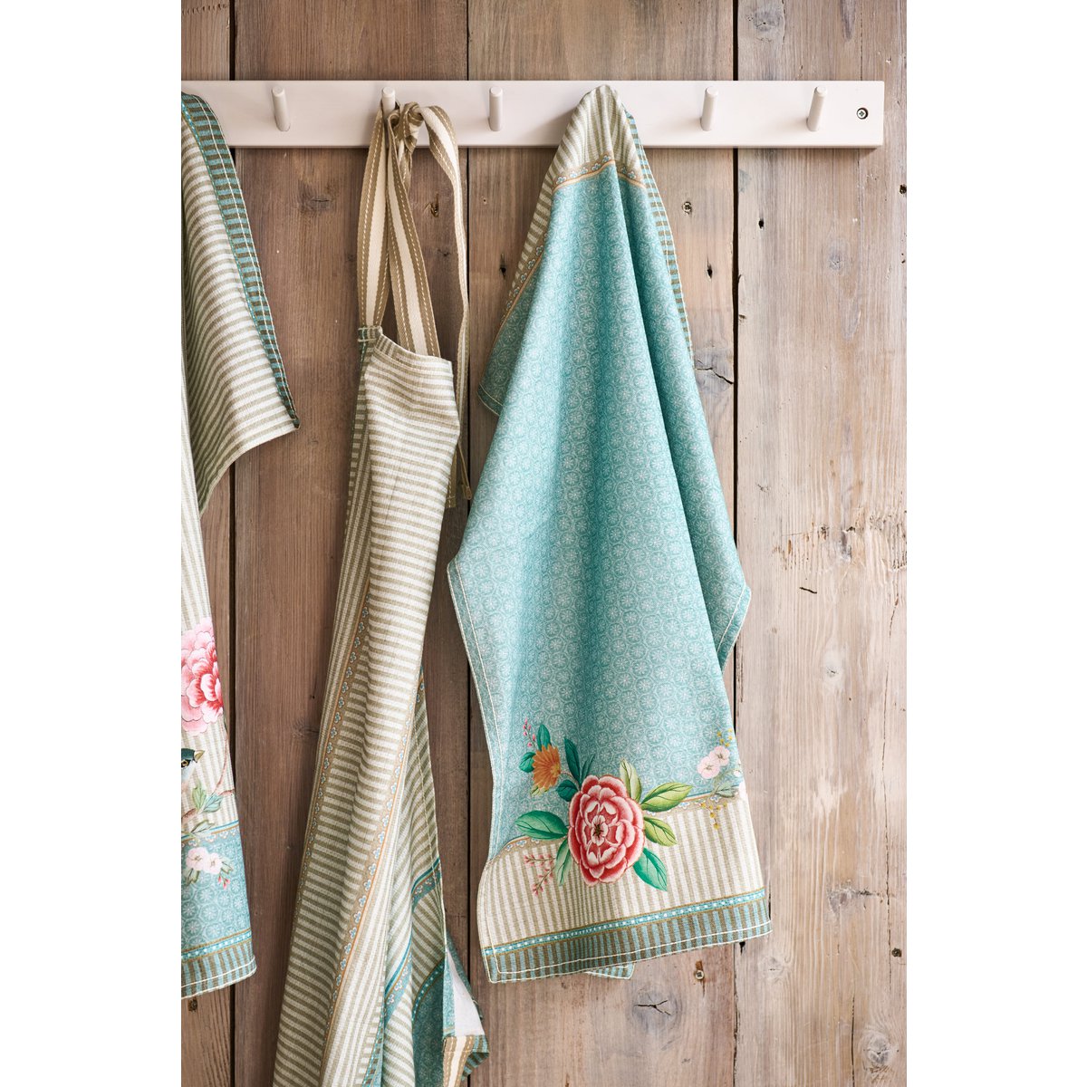 Tea Towel Blushing Birds Blue 50x70cm