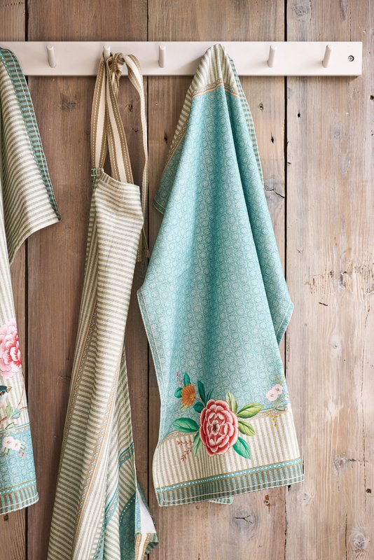 Tea Towel Blushing Birds Blue 50x70cm