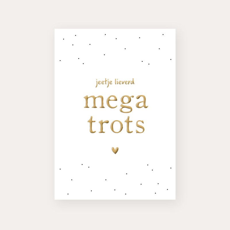 Kort Mega Pride | Guld folie