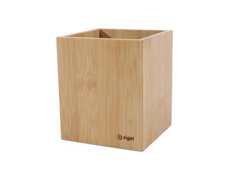 Pen case EYE STYLE bamboo 92x92x106mm