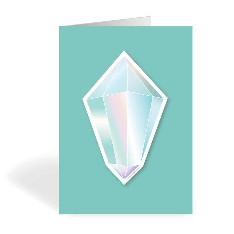 Crystal Rainbowmaker vinduesmærkat / kort - Rock Crystal