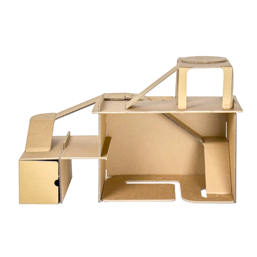 Garage à jouets en carton