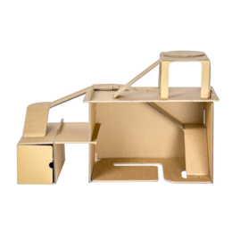 Garage à jouets en carton