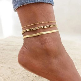 Snake Chain Ankelkæde til Kvinder Piger Justerbar Summer Beach Chain Ankelkæde Armbånd Mors Dag Gaver Rustfrit Stål Ikke Allergisk