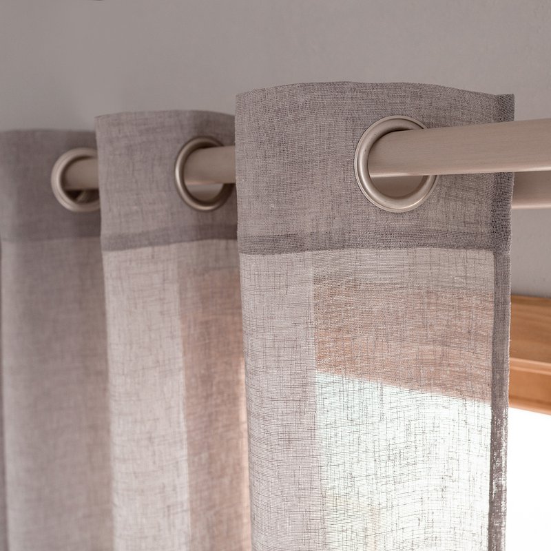 Ösenvorhang 140x280 cm Gofis Home Combe Wassergrau 502/48