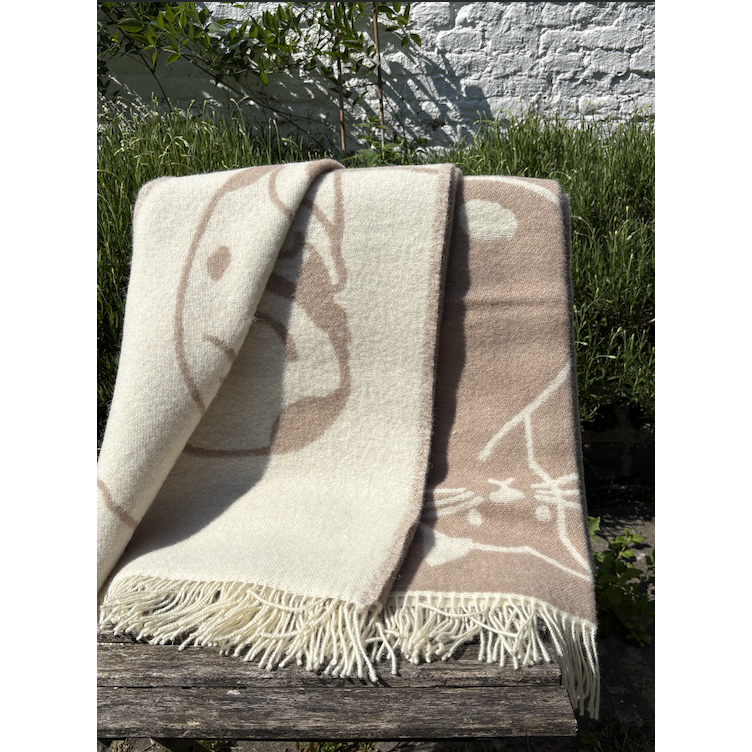 Plaid de chat ludique - 100% nz laine