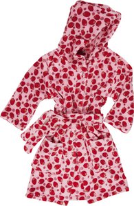 Fleece Bademantel Erdbeeren - Lightpink