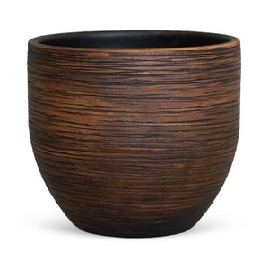 Indoor flower pot - Earthenware - Brown - Plant pot - Handmade