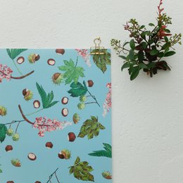 Wrapping paper chestnuts