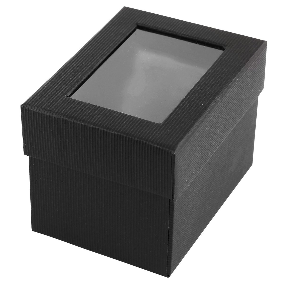 Geschenkverpackung für Uhren & Armbänder (12er-Pack) – mit Sichtfenster & Kissen, schwarz