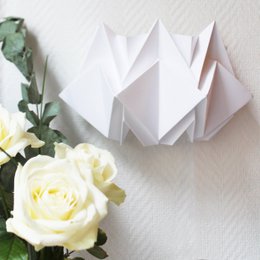 Origami paper wall light