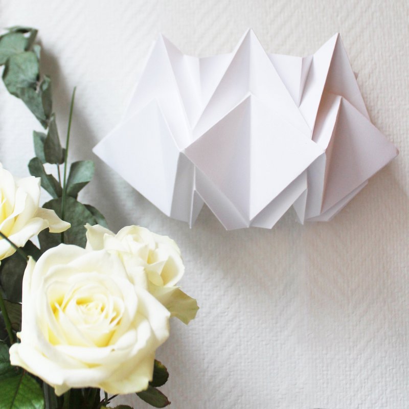 Origami paper wall light