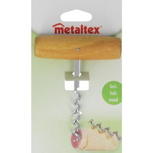 Metaltex Korkenzieher Holz/Edelstahl 10,5cm