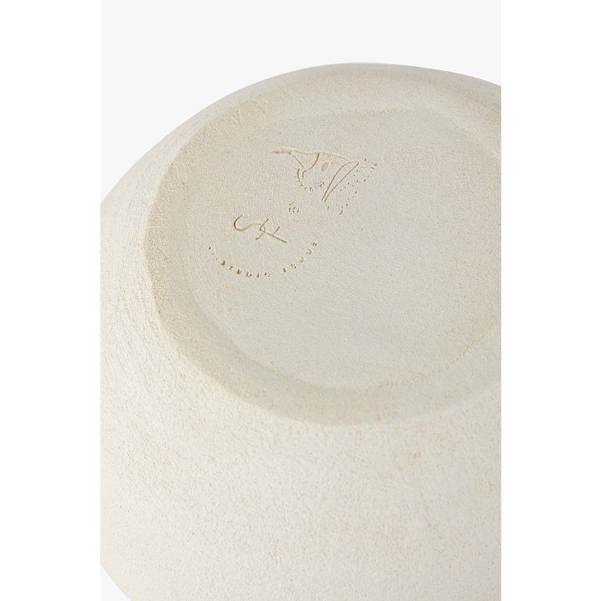 Handmade vase Cleo from Portuguese ceramics matt ecru 16 x 17 cm