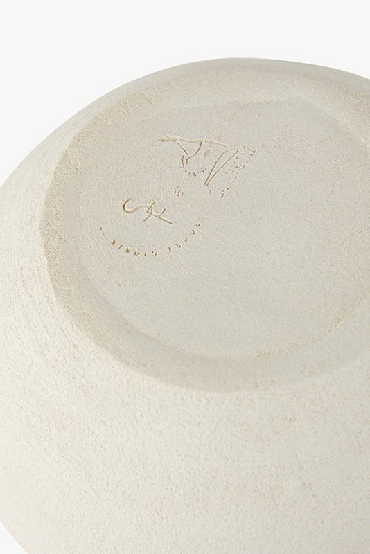 Handmade vase Cleo from Portuguese ceramics matt ecru 16 x 17 cm