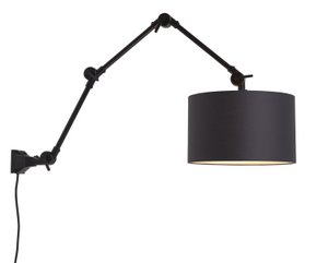 Wand-/hanglamp Amsterdam kap 3220 zwart, L