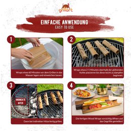Premium BBQ Wood Wraps - 12 Pack in XL Size