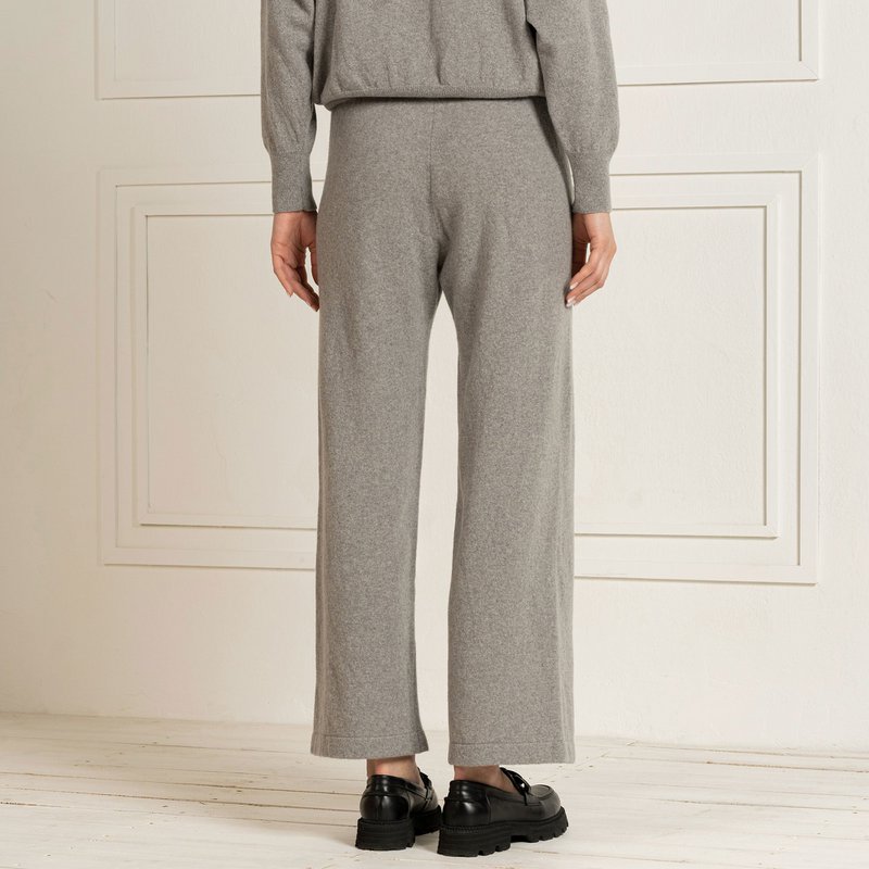 Women's 100% Merino Wide Leg Pants Helsinki Light Gray