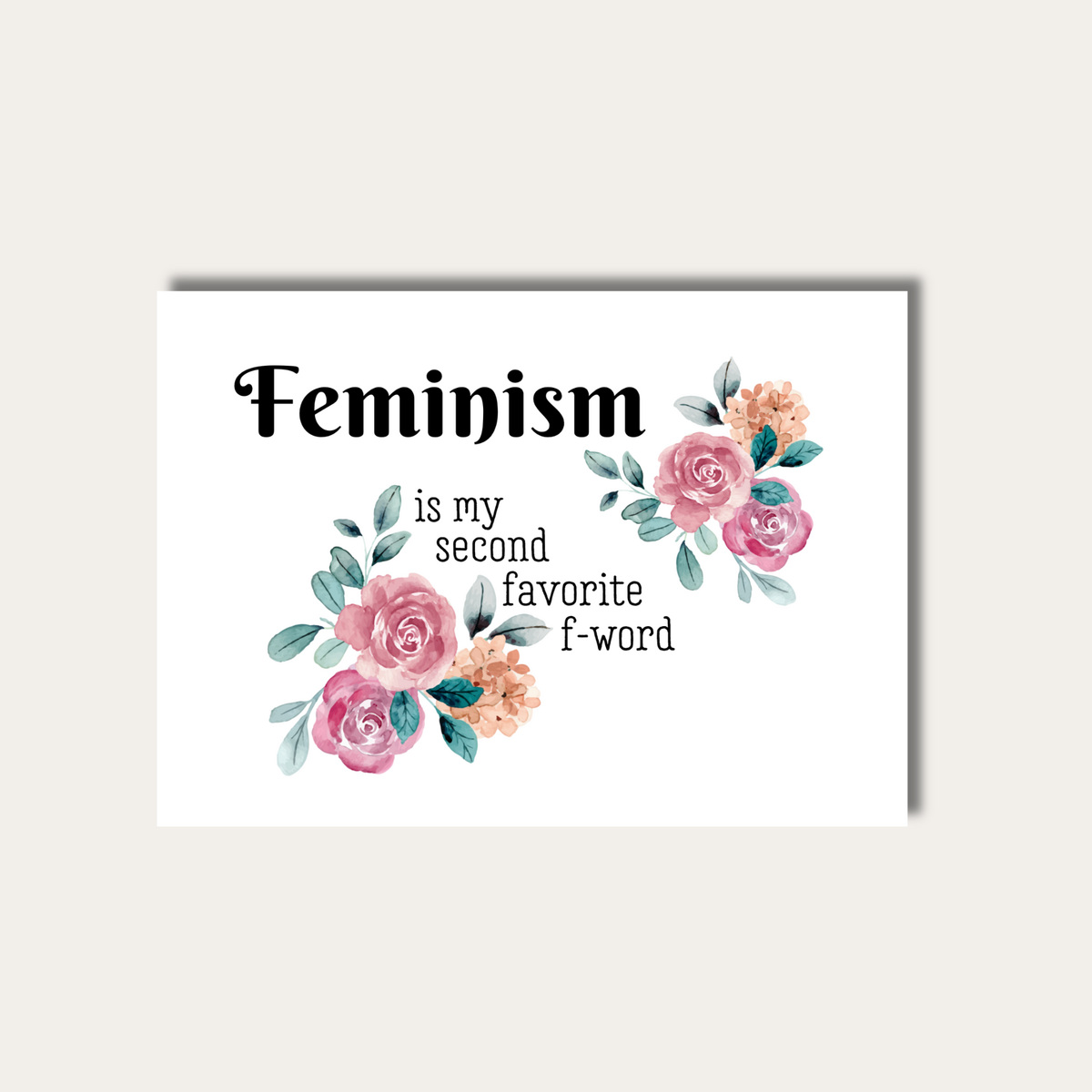 Postkarte | Il femminismo è la mia seconda parola F preferita