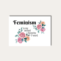 Postkarte | Feminisme er min anden favorit f-ord